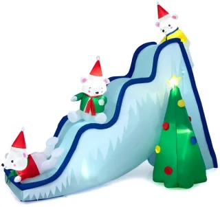 SureDeal kerstglijbaan 225x120x200 cm naturel