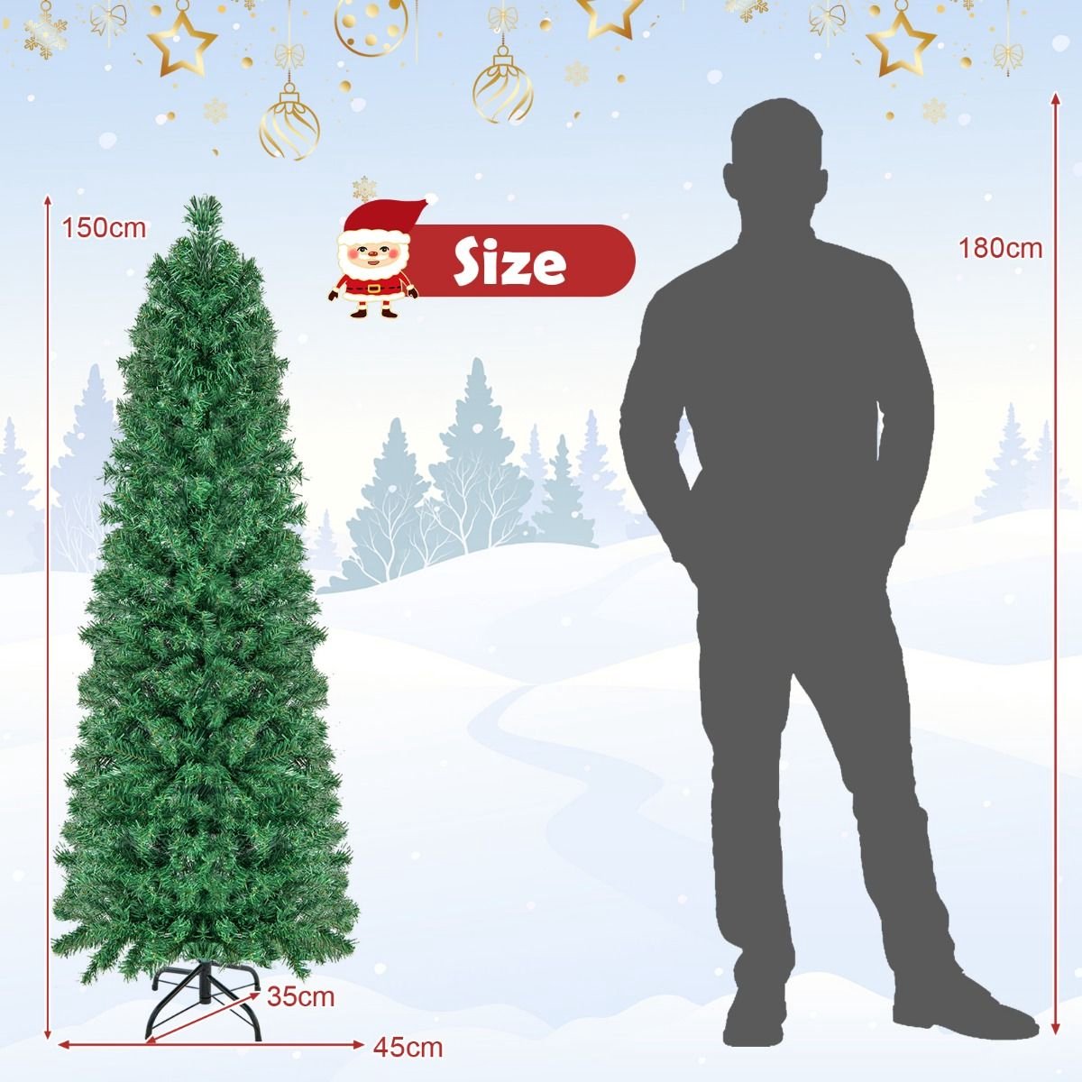 SureDeal Kunstkerstboom 150 cm 361 Takken