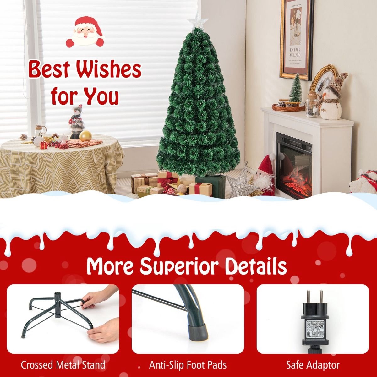 SureDeal Kunstkerstboom 150 cm Groen