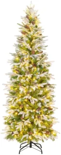 SureDeal kunstkerstboom 85x225 cm groen + wit