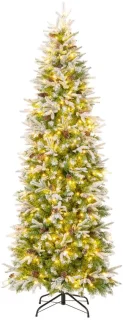 SureDeal® kunstkerstboom 85x225 cm groen/wit