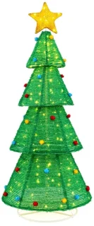 SureDeal® opvouwbare kerstboom 80x80x190 cm naturel