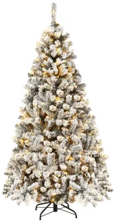 SureDeal® premium pvc sneeuwkerstboom met led-verlichting