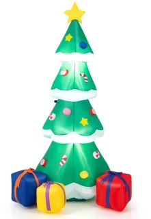 SureDeal® zelfopblazende kerstboom 75x70x180 cm veelkleurig