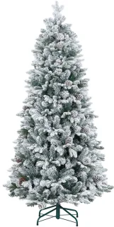 Tafelkerstboom Ø97 × 180 cm besneeuwde look groen