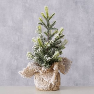 TANNE kunstkerstboom 22 cm in jute pot