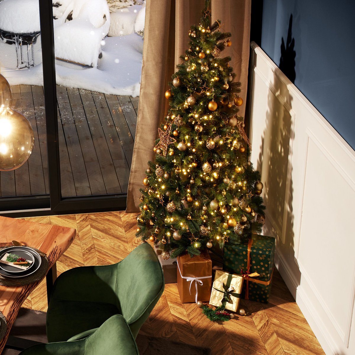 tectake Kunstkerstboom 140cm groen