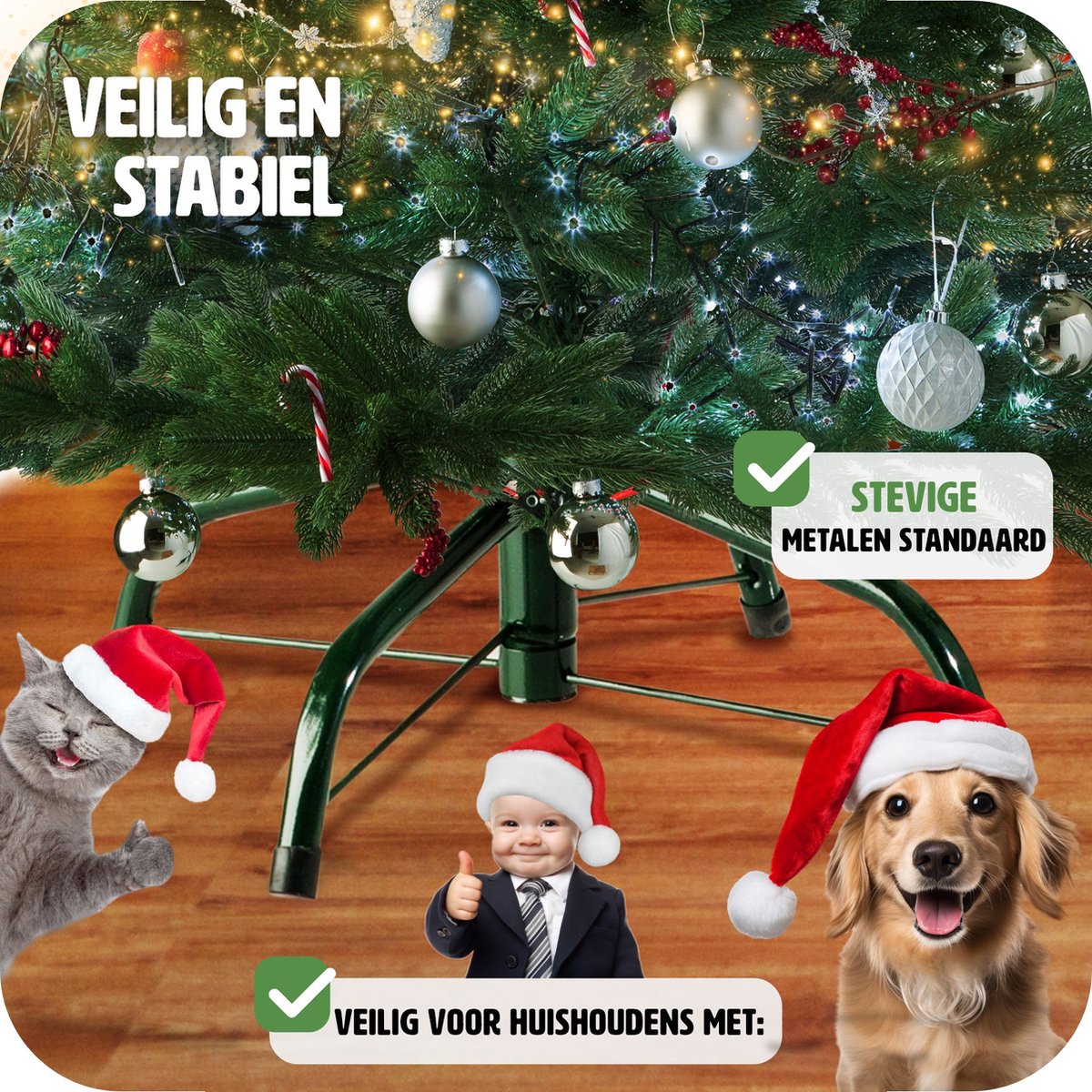 tectake Kunstkerstboom 140cm groen