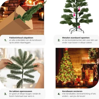 tectake Kunstkerstboom 140cm groen