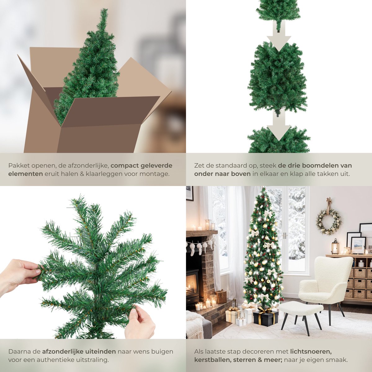 tectake Kunstkerstboom 150 cm groen