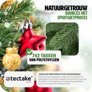 tectake® Kunstkerstboom 180 cm Groen