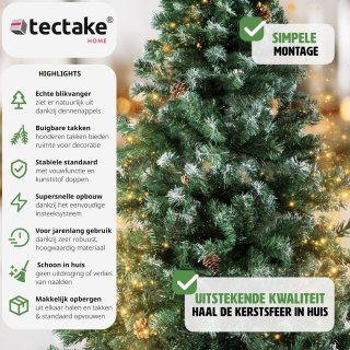 tectake Kunstkerstboom 180 cm groen