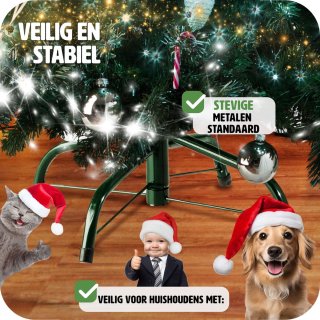 tectake Kunstkerstboom 180 cm groen