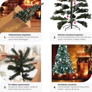 tectake Kunstkerstboom 180 cm groen