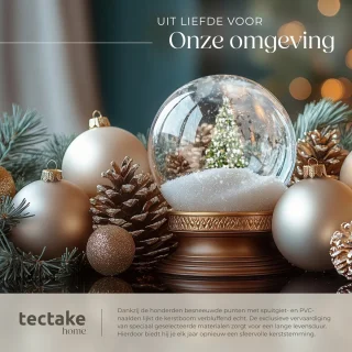 tectake kunstkerstboom 180 cm met houten standaard