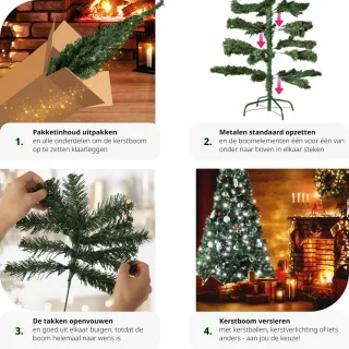 tectake® Kunstkerstboom 180cm Groen