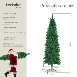 tectake Kunstkerstboom 210 cm groen