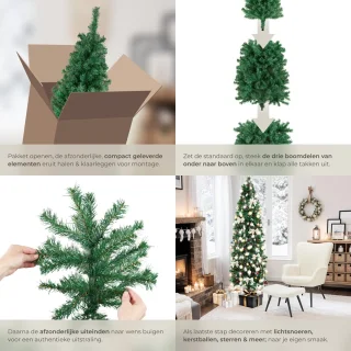 tectake Kunstkerstboom 210 cm groen