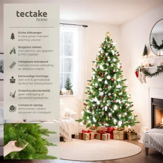 tectake Kunstkerstboom Cupid 180 cm 545 takken