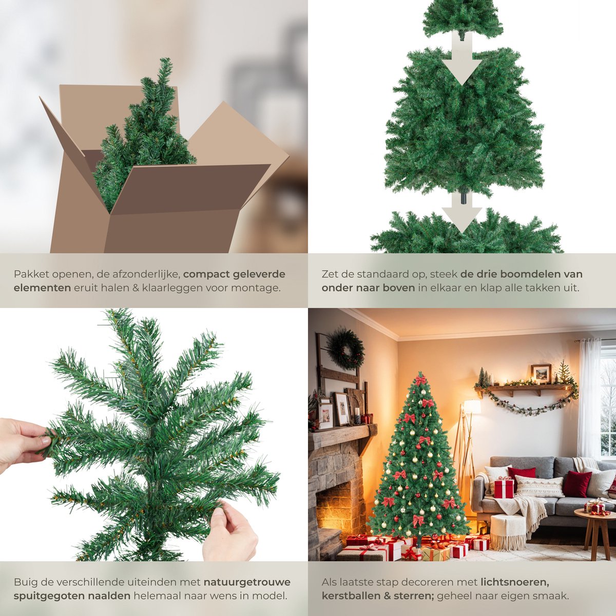 tectake Kunstkerstboom Dasher 210 cm groen
