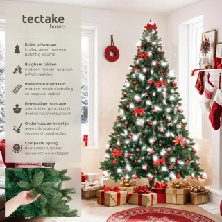 tectake kunstkerstboom Prancer 210 cm groen