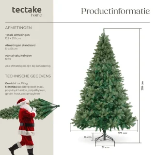 tectake kunstkerstboom Prancer 210 cm groen