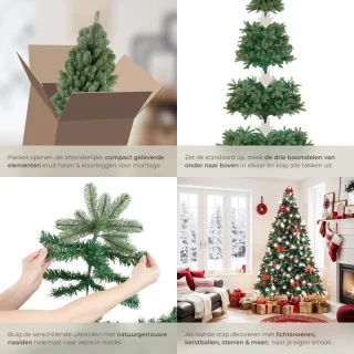 tectake kunstkerstboom Prancer 210 cm groen