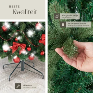 tectake Kunstkerstboom Prancer 230 cm groen inclusief standaard