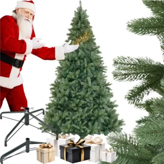 tectake Kunstkerstboom Prancer 230 cm groen inclusief standaard