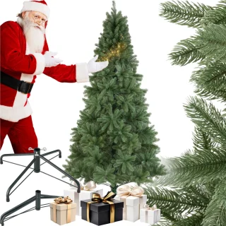 tectake Kunstkerstboom PVC 230 cm met metalen standaard groen