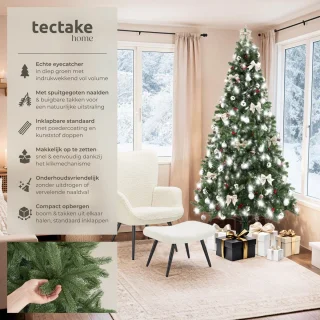 tectake Kunstkerstboom PVC 230 cm met metalen standaard groen