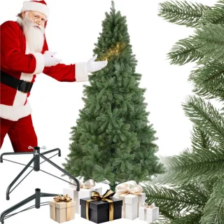 tectake Kunstkerstboom PVC 230 cm met metalen standaard groen
