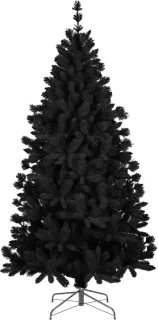 Teddy Black kunstkerstboom 150 cm zwart met metalen voet