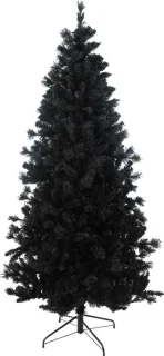 Teddy Black kunstkerstboom 150 cm zwart met metalen voet