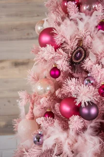 Teddy Pink kunstkerstboom 180 cm roze met metalen voet