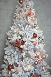 Teddy White kunstkerstboom 210 cm wit