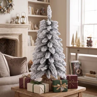 TEKROA® kunstmatige kerstboom 90 cm wit