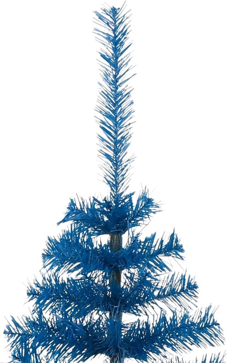 The Living Store Halfronde Kunstkerstboom 240cm Blauw PVC/Staal