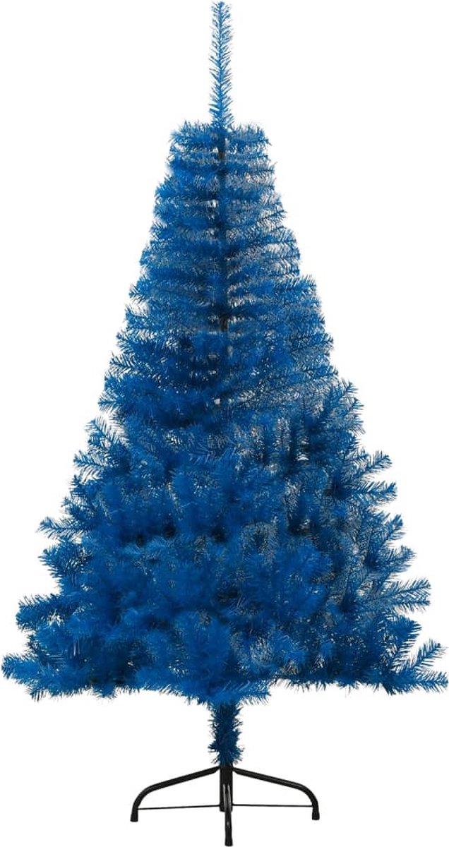 The Living Store Halve Kunstkerstboom Blauw 150 cm