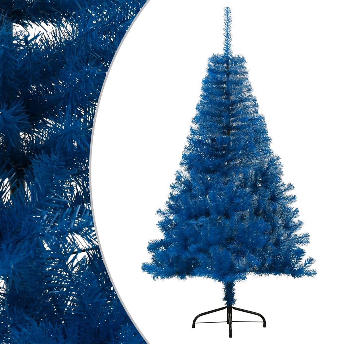 The Living Store Halve Kunstkerstboom Blauw 150 cm