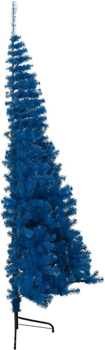 The Living Store Halve Kunstkerstboom Blauw 150 cm