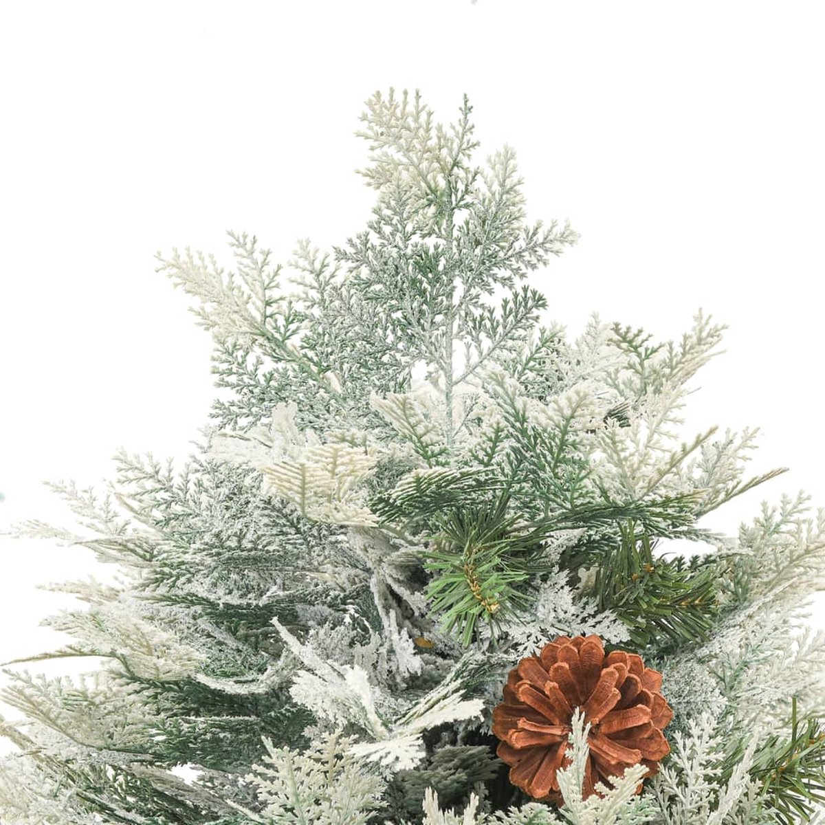 The Living Store Kerstboom 120 cm groen PVC en PE met LED