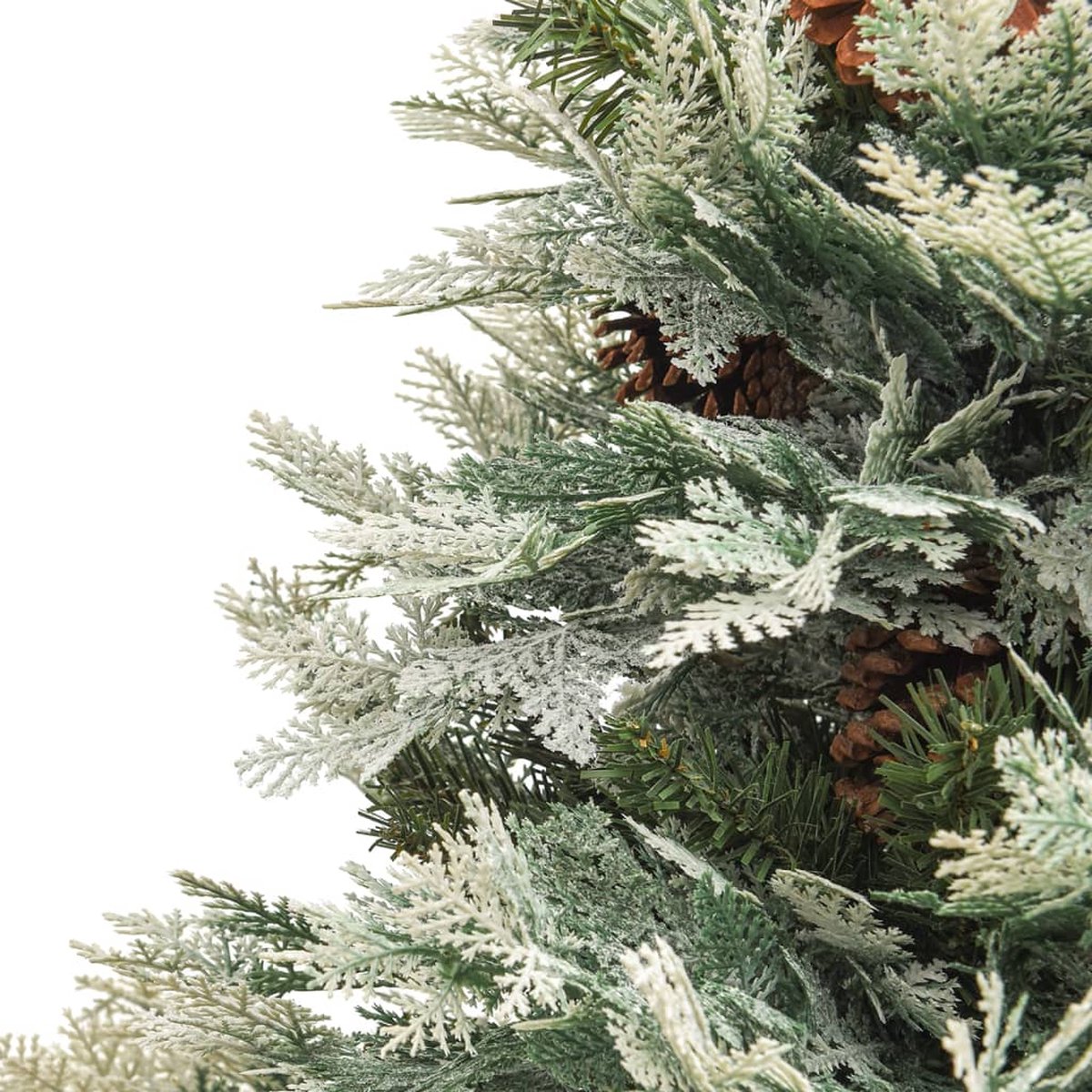 The Living Store Kerstboom 120 cm groen PVC en PE met LED