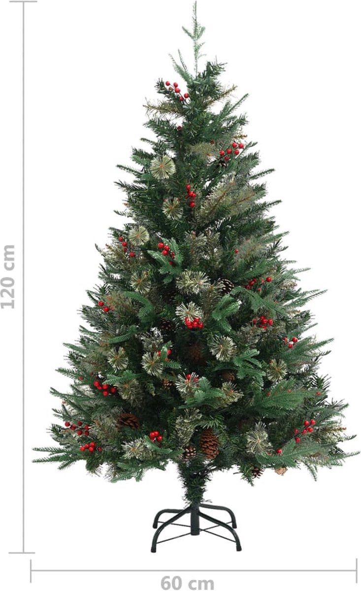 The Living Store Kerstboom 120 cm PVC en PE groen