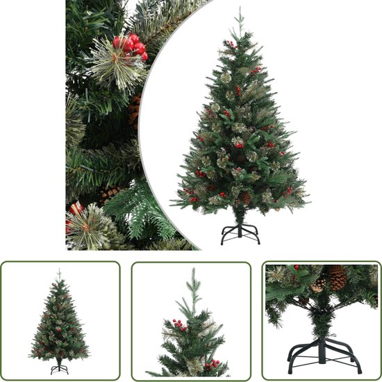 The Living Store Kerstboom 120 cm PVC en PE groen