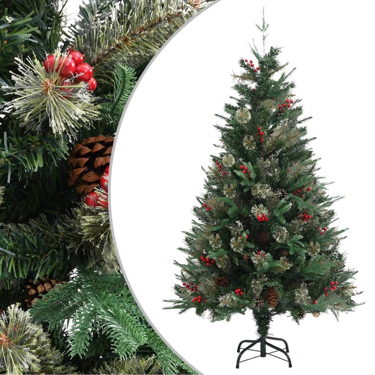 The Living Store Kerstboom 150 cm PVC en PE groen
