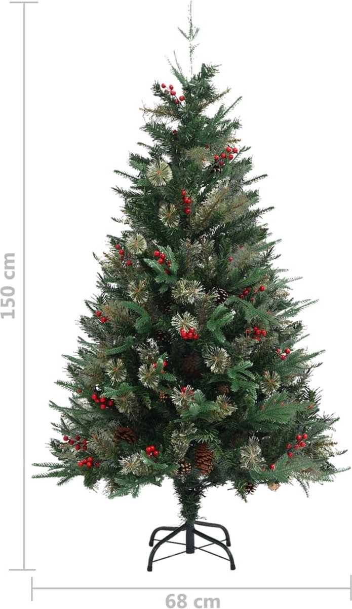 The Living Store Kerstboom 150 cm PVC en PE groen