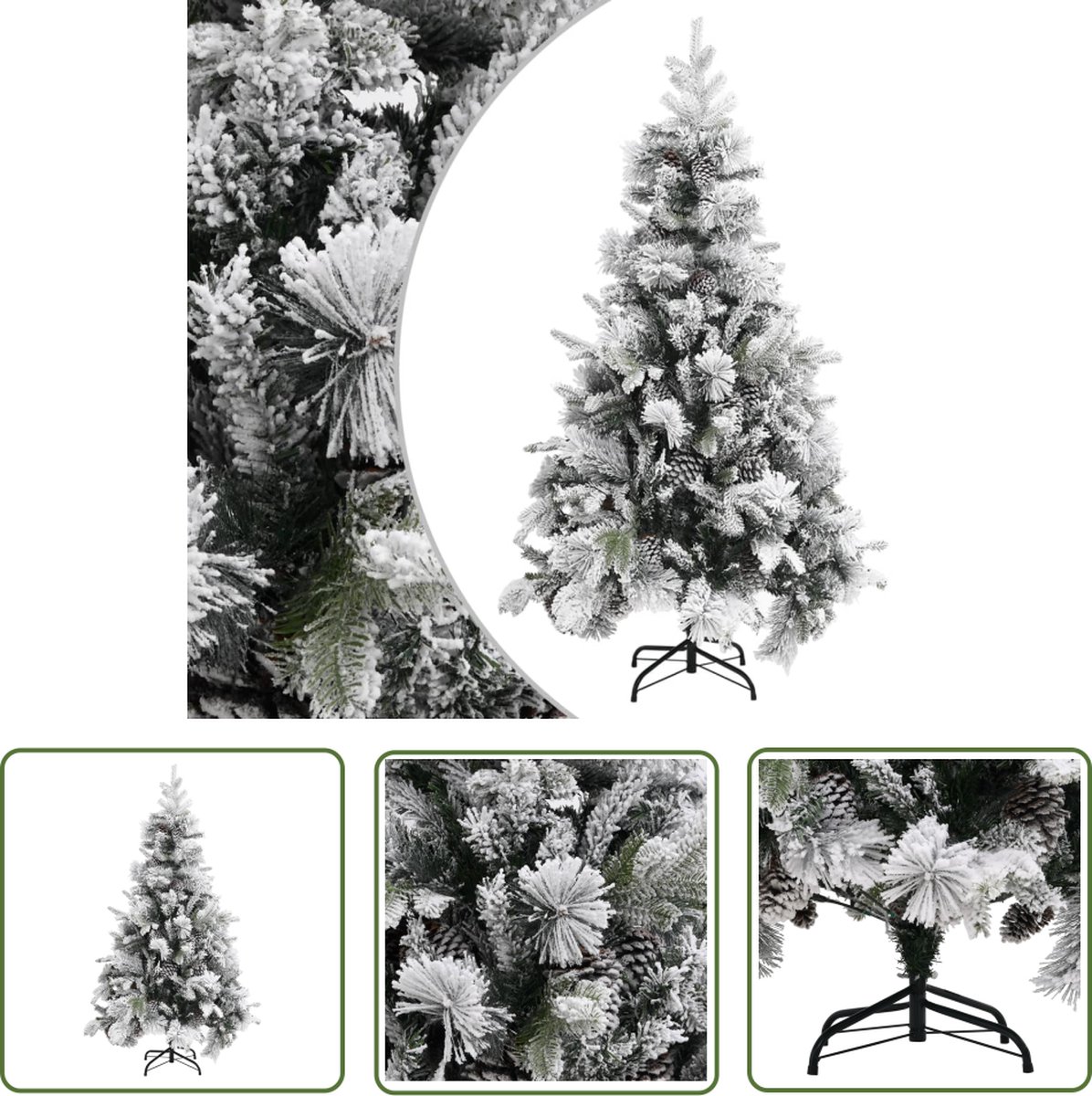 The Living Store Kerstboom 195 cm PVC PE