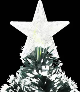 The Living Store Kerstboom 240 cm glasvezel met LED en standaard