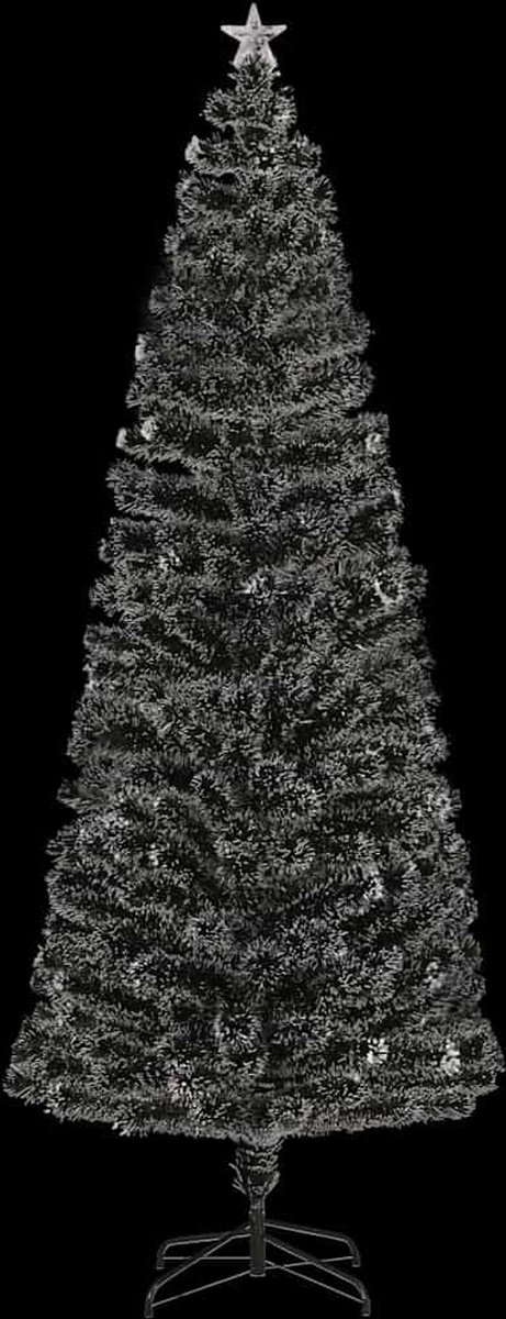 The Living Store Kerstboom 240 cm glasvezel met LED en standaard